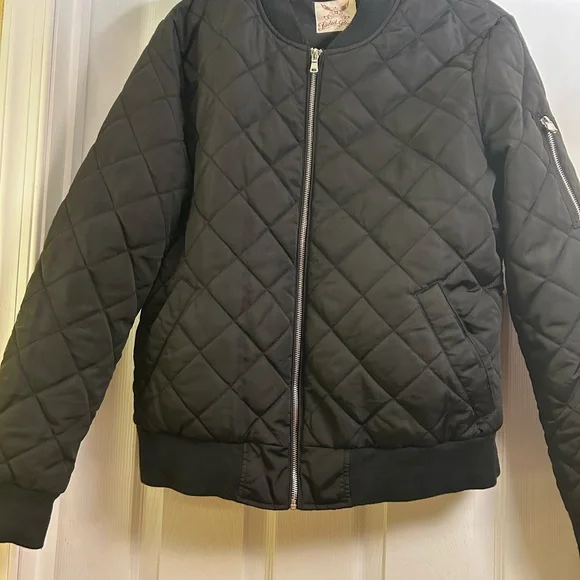 Faded Glory Black Quilted Jacket - Picture 2 of 4